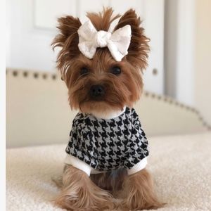 Chic Houndstooth Pet Hoodie